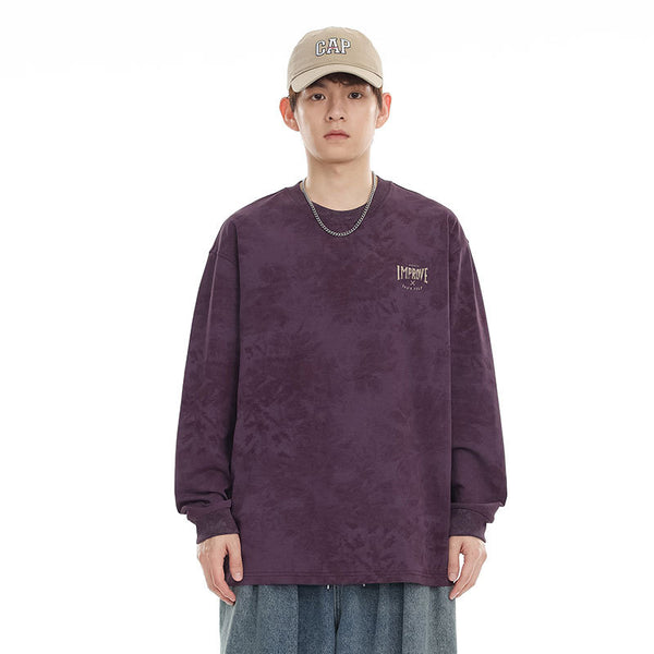Playera Oversized Manga Larga Tie-Dye Retro Estilo Vintage