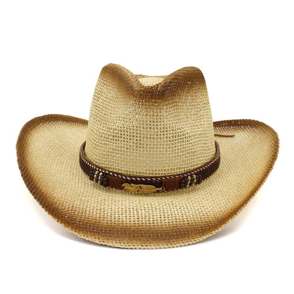 Sombrero Vaquero Estilo Western con Diseño Spray Paint para Playa