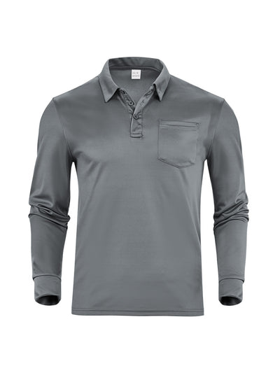 Camisa Suelta de Manga Larga en Color Sólido para Hombre - Image 14