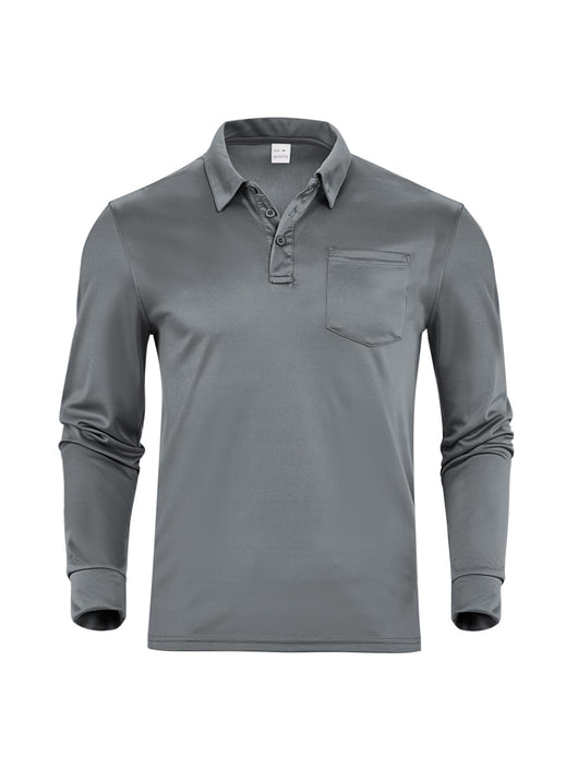 Camisa Suelta de Manga Larga en Color Sólido para Hombre - Image 14