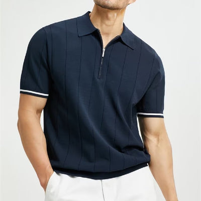 polo shirt, polo shirt, white, brown, casual - Image 3