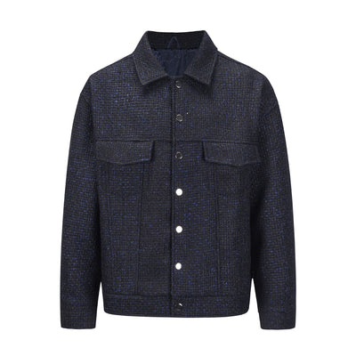 Chaqueta Suelta de Tweed Tejido para Pareja - Casual Hombre - Image 10