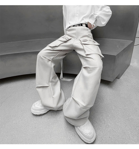 Pantalón Funcional Unisex de Pierna Ancha con Múltiples Bolsillos - Image 13