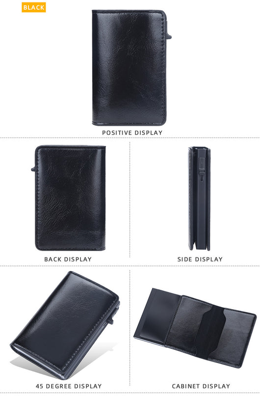 Cartera Minimalista de Cuero Engrasado con Protección Antimagnética - Image 23