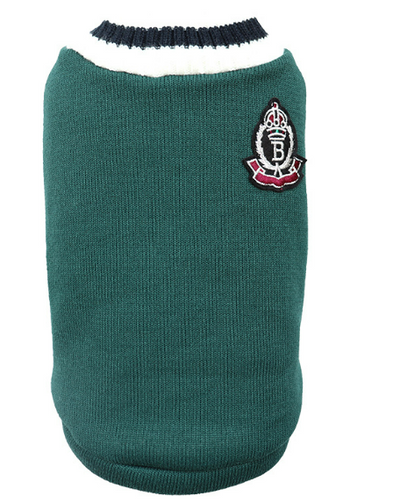 Suéter Tejido para Perro Estilo Preppy con Cuello en V - Image 13
