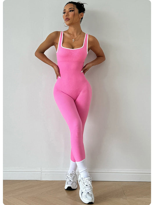 Enterizo Deportivo Yoga Sin Mangas Secado Rápido Ajustado - Image 15