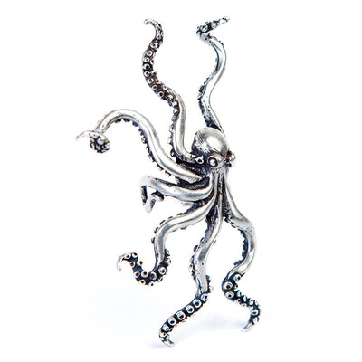 Aretes de Pulpo Plateado 925 - Diseño Oversized - Image 3