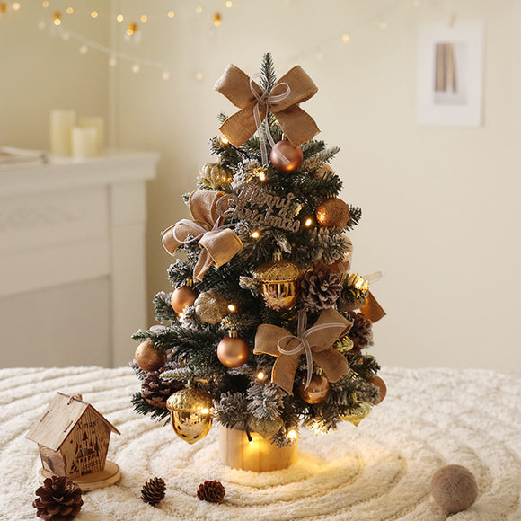 Árbol de Navidad de Escritorio 45CM con Adornos - Decoración para Ventana