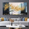 Cuadro Abstracto Árbol Dorado Pintura Hecha a Mano Decoración Moderna para el Hogar