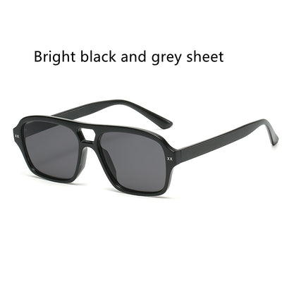 Gafas de Sol Retro Puente Doble Poligonales Unisex - Image 4