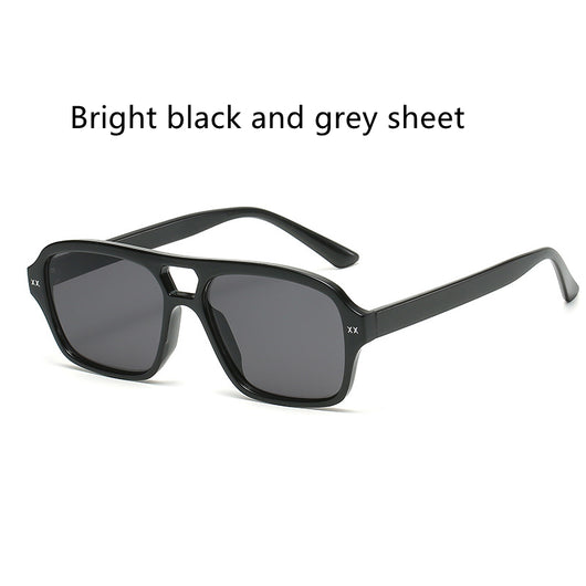 Gafas de Sol Retro Puente Doble Poligonales Unisex - Image 4