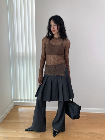 Pantalón Casual Coreano Falsa Dos Piezas con Diseño de Peto - Image 29