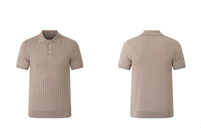Polo Tejido Elástico Manga Corta para Hombre - Image 30