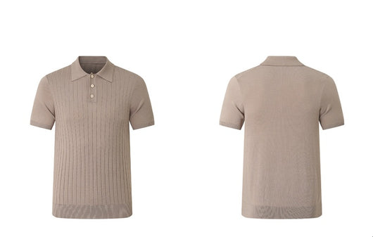 Polo Tejido Elástico Manga Corta para Hombre - Image 30