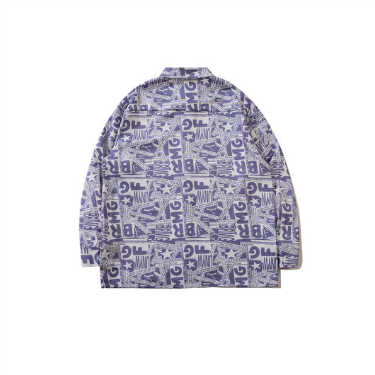 Camisa Vintage Manga Larga Unisex Estilo Relajado - Image 6