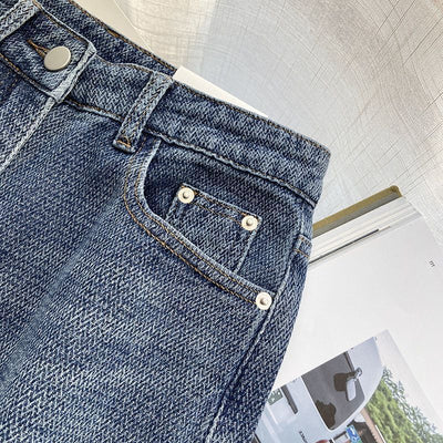 Jeans Rectos Azul Retro para Mujer - Image 21