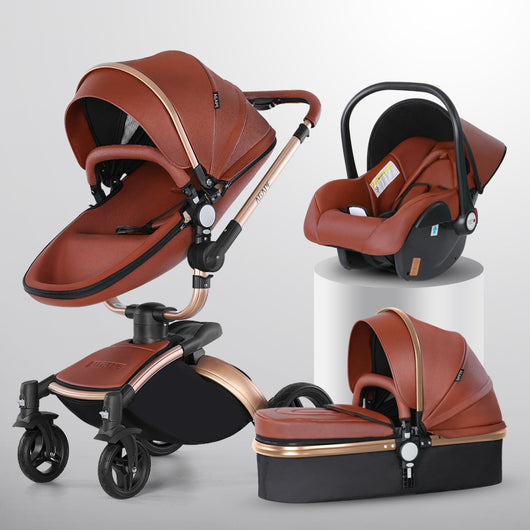 Cochecito de Bebé 3 en 1 con Rotación 360° y Cesta Amplia Plegable - Image 5