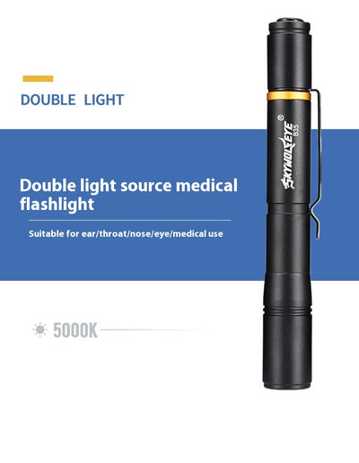 Linterna LED Portátil en Forma de Bolígrafo - Luz Blanca y Amarilla - Image 20