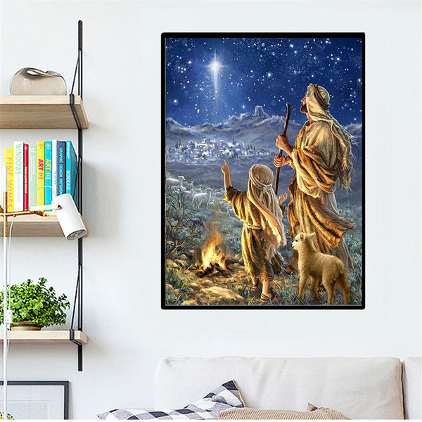 Cuadro de Diamantes Retrato Mosaico Estrella