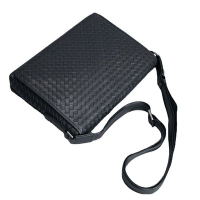 Bolso Mensajero de Cuero Tejido para Hombre - Estilo Ejecutivo - Image 6