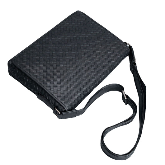 Bolso Mensajero de Cuero Tejido para Hombre - Estilo Ejecutivo - Image 6