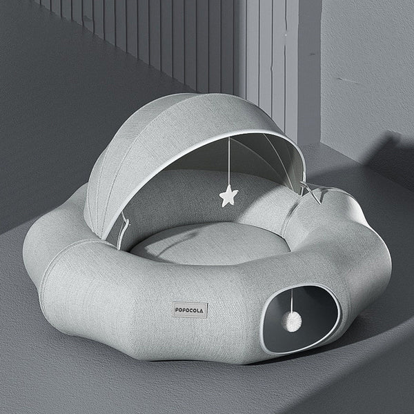 Túnel Donuts Plegable para Gatos - Refugio de Juego y Descanso