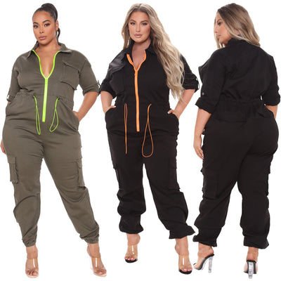 Jumpsuit Tallas Grandes con Cintura Ajustable y Mangas Largas - Image 15