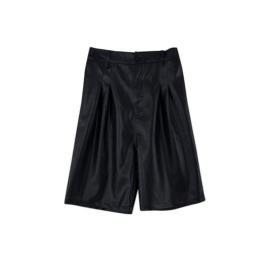 Pantalones Casuales de Piel Sintética con Corte Relajado para Hombre - Image 5
