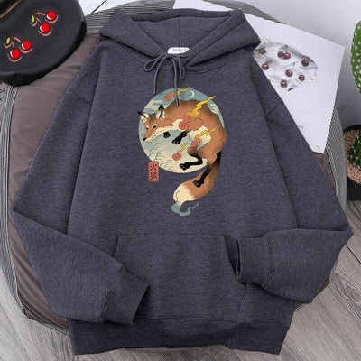 Sudadera Hoodie Estampada de Forro Polar para Hombre - Talla Grande - Image 10