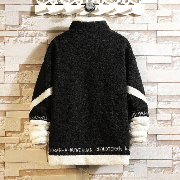 Chaqueta de Lana Cordero con Forro Polar para Hombre - Otoño e Invierno