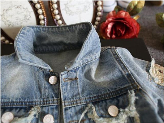 Chaqueta de Mezclilla para Niñas Estilo Clásico Primavera-Otoño - Image 6