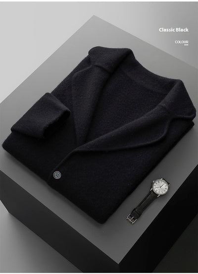 Suéter Saco de Cachemira para Hombre con Cuello Solapa - Tejido Grueso y Cómodo - Image 32