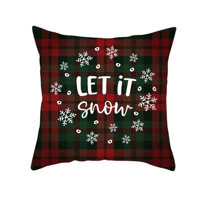 Funda de Almohada Navideña Cuadros Rojo Clásico - Image 23