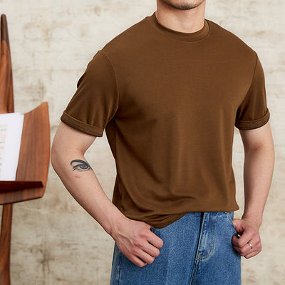 Camiseta Casual de Manga Corta para Hombre - Tela Suave y Elástica con Cuello Redondo - Image 5