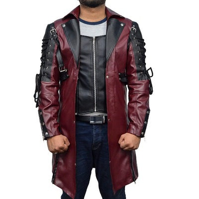 Abrigo de Cuero Medieval Punk Goth para Tallas Grandes - Disfraz Halloween - Image 2
