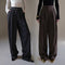 Pantalones de Traje a Rayas Coordinables para Mujer - Otoño e Invierno