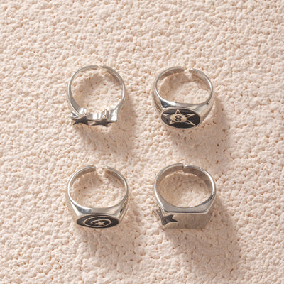 Anillo Hip-hop Estrella de Cinco Puntas Articulado para Hombre - Image 9