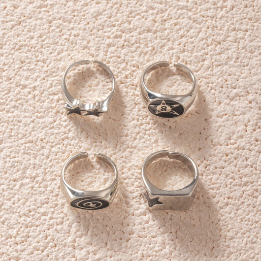 Anillo Hip-hop Estrella de Cinco Puntas Articulado para Hombre - Image 9