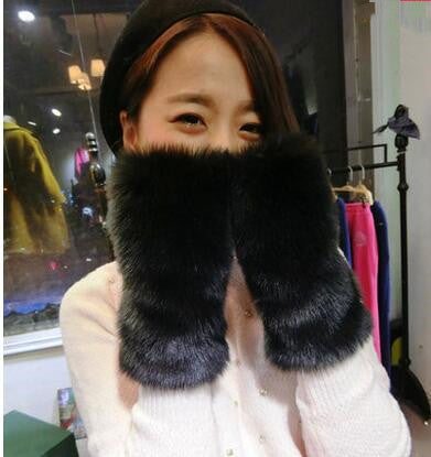 Guantes sin dedos de piel sintética para mujer - Otoño e Invierno - Image 7