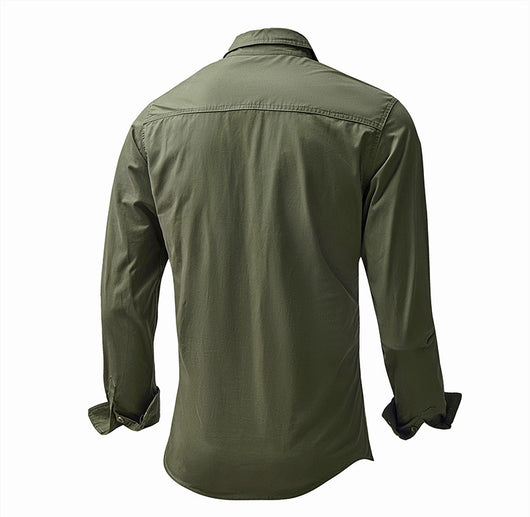 Camisa de Trabajo Otoñal para Hombre Talla Grande - Image 11