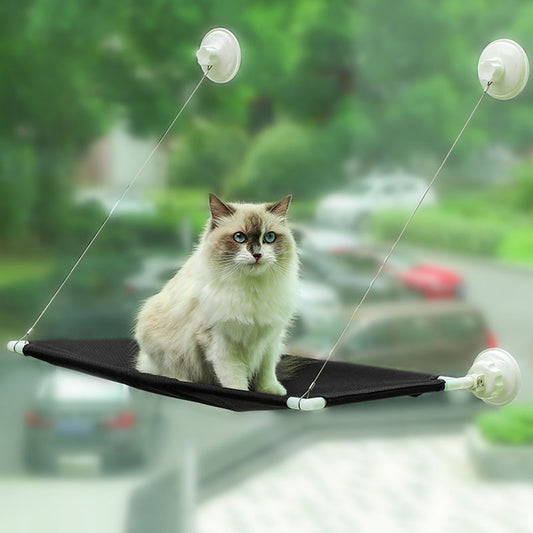 Hamaca Colgante para Gatos con Ventosas - Nido Plegable para Ventana