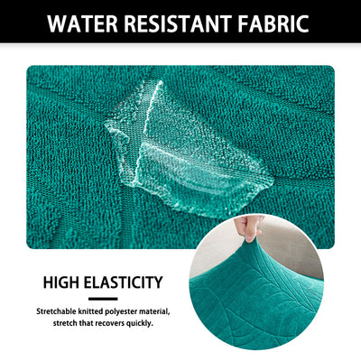 Funda de Almohada Jacquard Nórdica con Hoja Grande en Colores Puros - Image 9