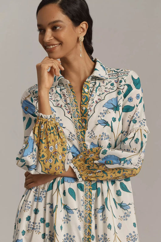 Vestido Camisero Floral de Manga Larga para Mujer - Image 13