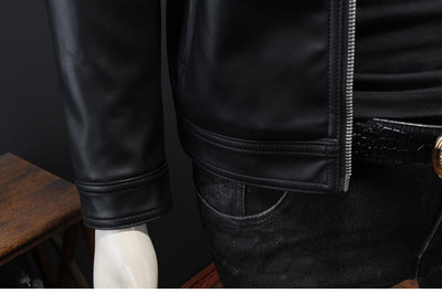 Chaqueta de Cuero Motociclista Slim Fit para Otoño Invierno - Image 10