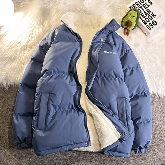 Abrigo Acolchado Estilo Hong Kong con Forro Polar - Chaqueta Suelta de Algodón - Image 5