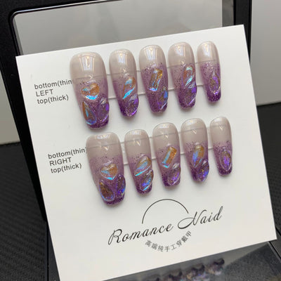 Uñas Postizas Efecto Explosión Púrpura - Image 13