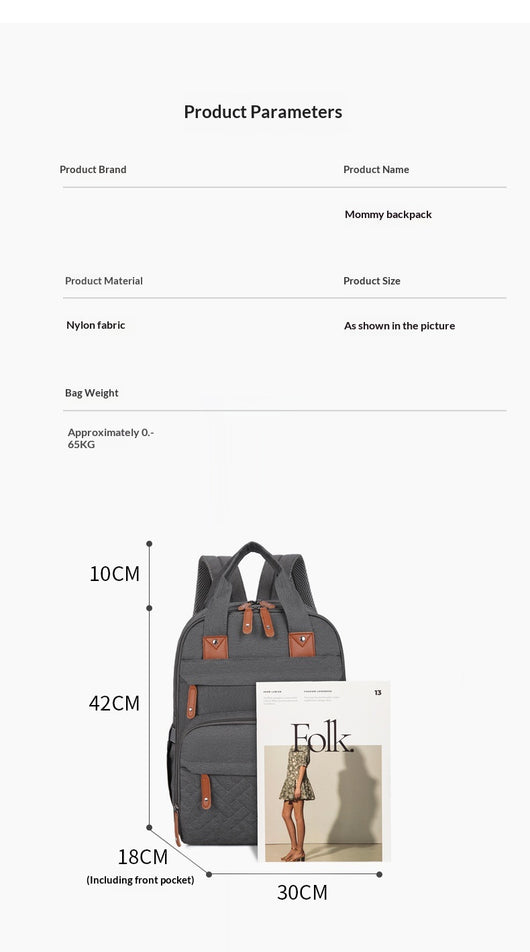 Bolsa Maternal Multifuncional con Cambiador y Compartimento Térmico - Image 21