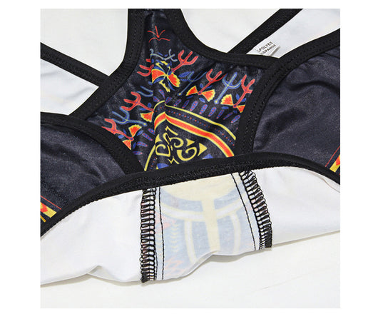 Bikini Estampado de Cintura Alta con Manga Larga - Image 13
