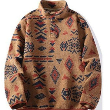 Polo Retro Tie-Dye con Cuello Alzado para Hombre