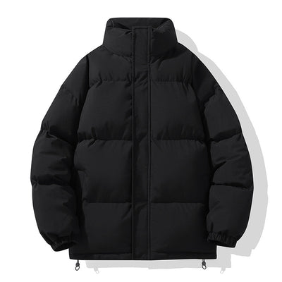 Abrigo Acolchado de Cuello Alto para Parejas - Diseño Minimalista - Image 7